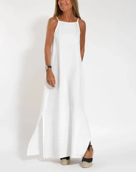 A-Line Linen Maxi Dress  | Womens  Dresses & Jumpsuits Clothing Dresses & Jumpsuits