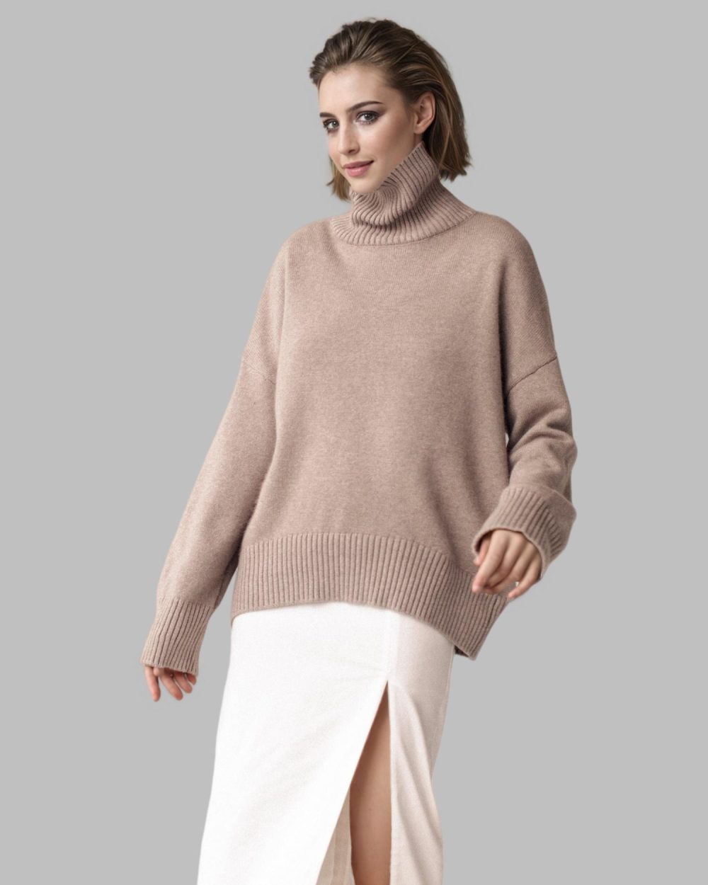 Chunky Pure Cashmere Turtleneck Sweater  | Womens  Sweaters & Cardigans Clothing Sweaters & Cardigans