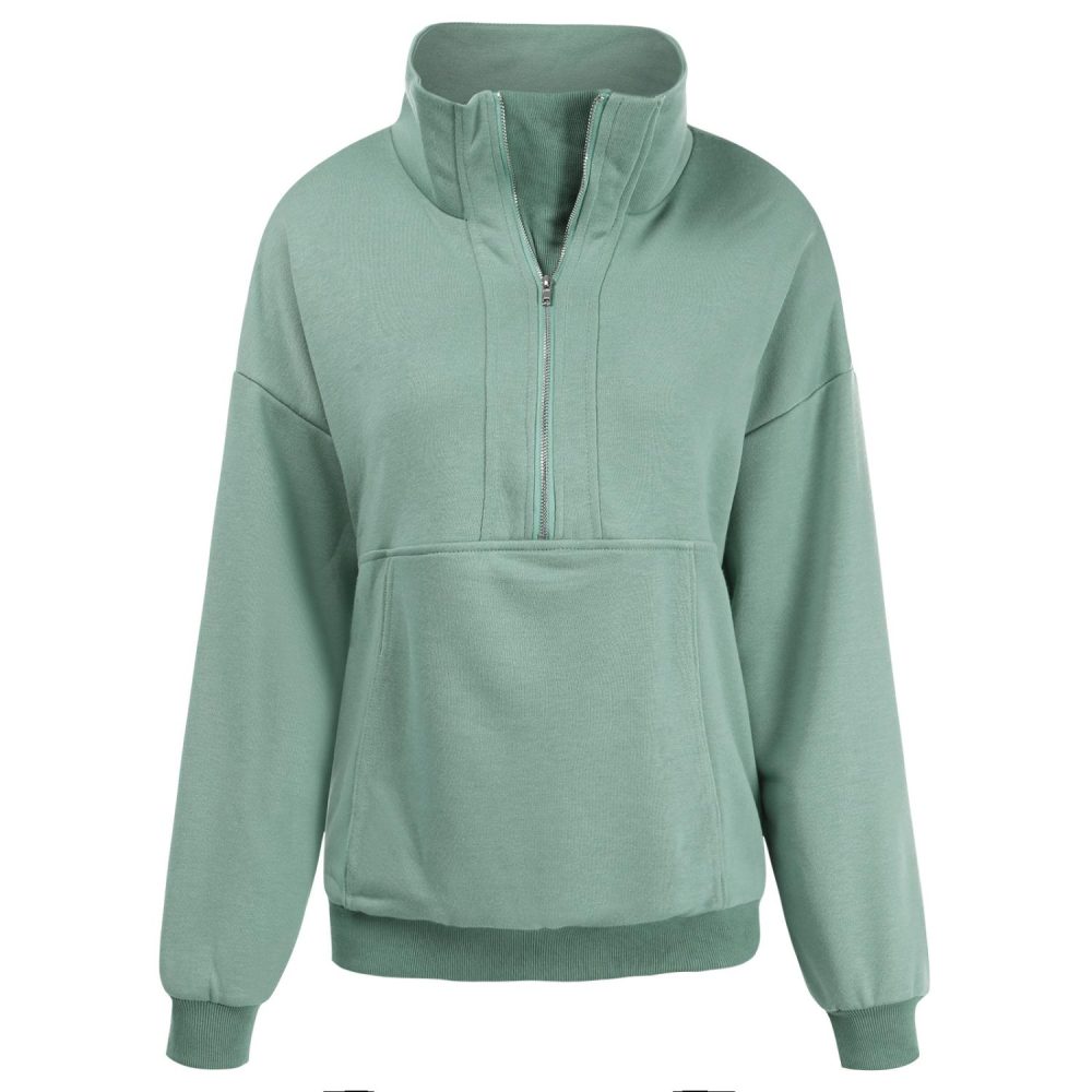 Collared Twill Half-Zip Sweatshirt  | Mens  Sweatshirts & Hoodies Clothing Mens