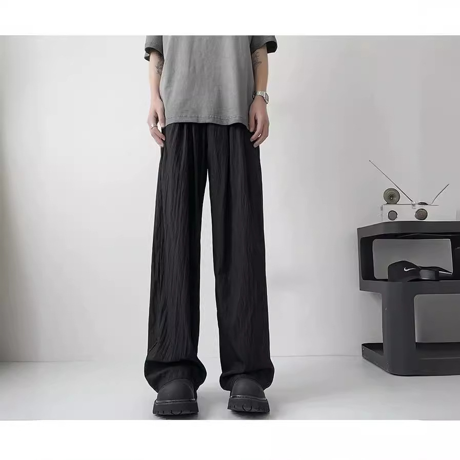 Crinkled Wide-Leg Pants  | Mens  Pants Clothing Mens