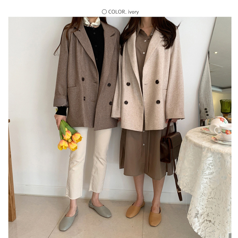 Double-Faced Wool Pea Coat  | Womens  Coats & Jackets Clothing Coats & Jackets