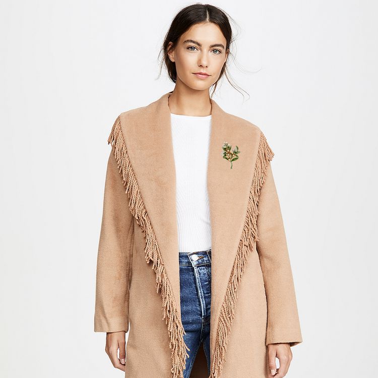 Fringed Double-Faced Wool Coat  | Womens  Coats & Jackets Clothing Coats & Jackets