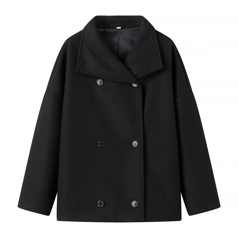 Oversized Double-Breasted Wool Pea Coat  | Womens  Coats & Jackets Clothing Coats & Jackets