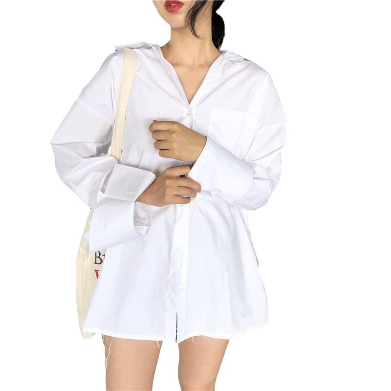 Oversized Hooded Shirt  | Womens  Tops Clothing Shirts & Blouses