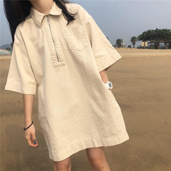 Oversized Open-Collar Shirt Dress  | Womens  Dresses & Jumpsuits Clothing Dresses & Jumpsuits