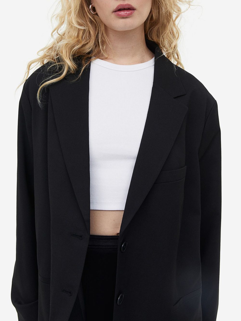 Oversized Tie-Front Blazer  | Womens  Vests & Tailoring Clothing Coats & Jackets