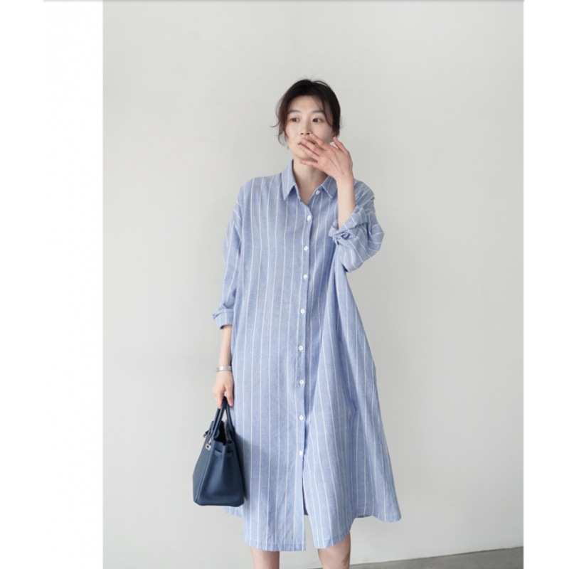 Pinstriped Shirt Dress  | Womens  Dresses & Jumpsuits Clothing Dresses & Jumpsuits