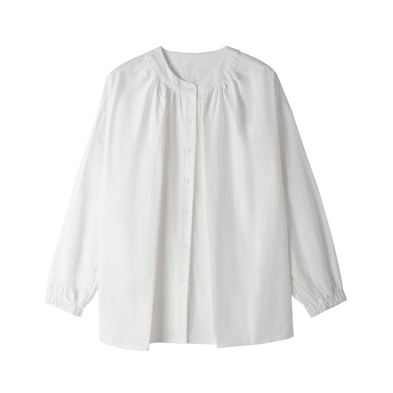 Ruffled-Cuff Gathered Blouse  | Womens  Tops Clothing Shirts & Blouses