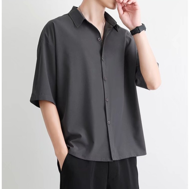 Short-Sleeved Linen Shirt  | Mens  Shirts Clothing Mens