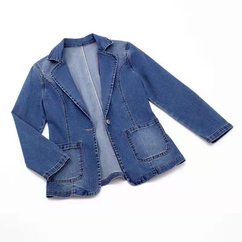 Single-Breasted Denim Blazer  | Womens  Coats & Jackets Clothing Coats & Jackets