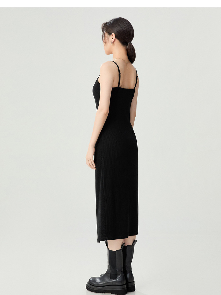 Square-Neck Knitted Slip Dress  | Womens  Dresses & Jumpsuits Clothing Dresses & Jumpsuits