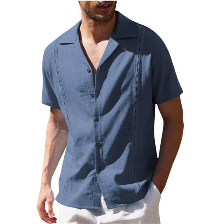 Striped Short-Sleeved Shirt  | Mens  Shirts Clothing Mens