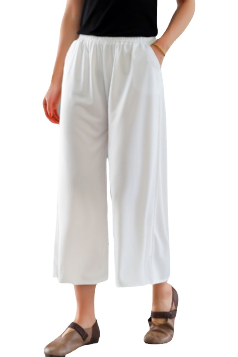 Wide-Leg Jersey Culottes  | Womens  Pants Clothing Pants